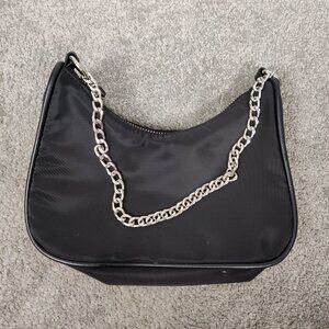 Ardene Women's Shoulder Bag Black Chain Shoulder Strap Work Leisure Casual Chic